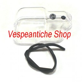 COPERCHIO VASCHETTA CARBURATORE TRASPARENTE AIR BOX PER VESPA PX E MODELLI LARGE FRAME