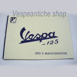 LIBRETTO USO E MANUTENZIONE VSEPA 125 DEL 1958